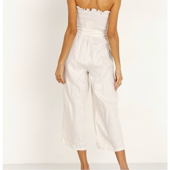 Faithful the Brand Lais Jumpsuit US4/AU8/S in Plain Ecru, NWT, Orig $209 - Picture 4 of 11